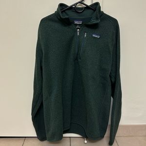 Dark Green Patagonia Better Sweater Quarter-Zip Fleece Pullover - Men's XL